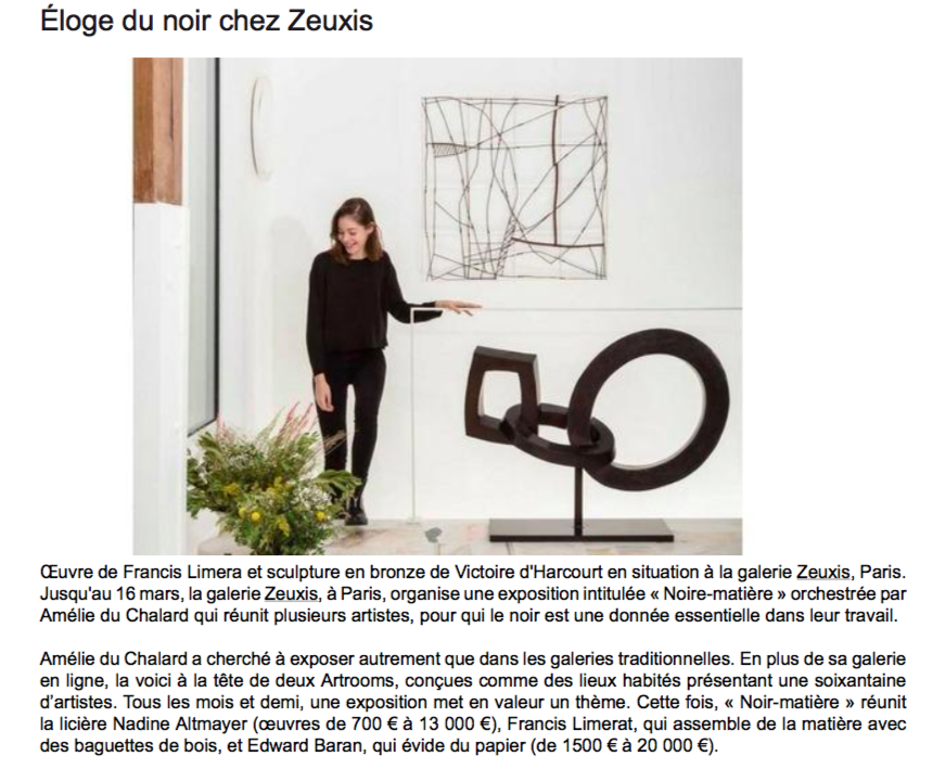 Zeuxis dans le magazine Connaissance des Arts